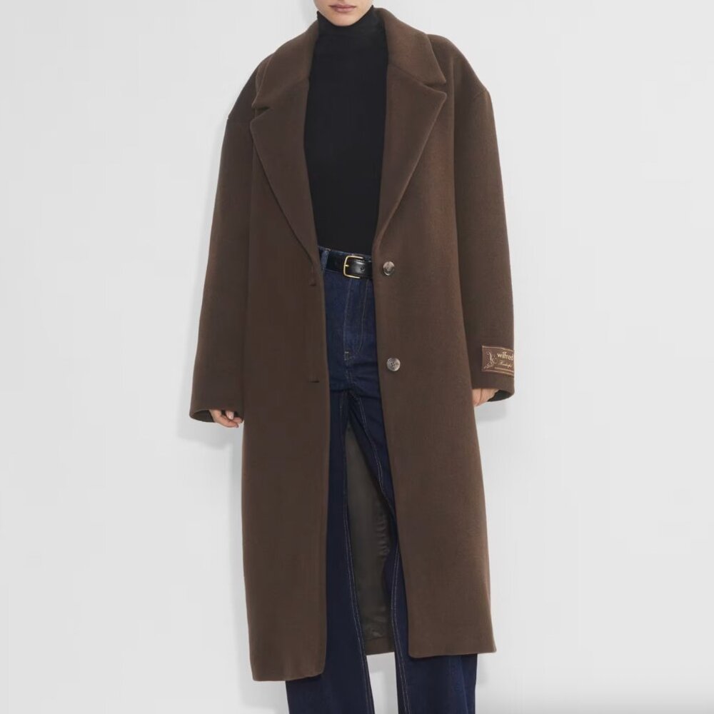 NWT ARITZIA Wilfred "THE ONLY COAT" in Burnt Cedar brown